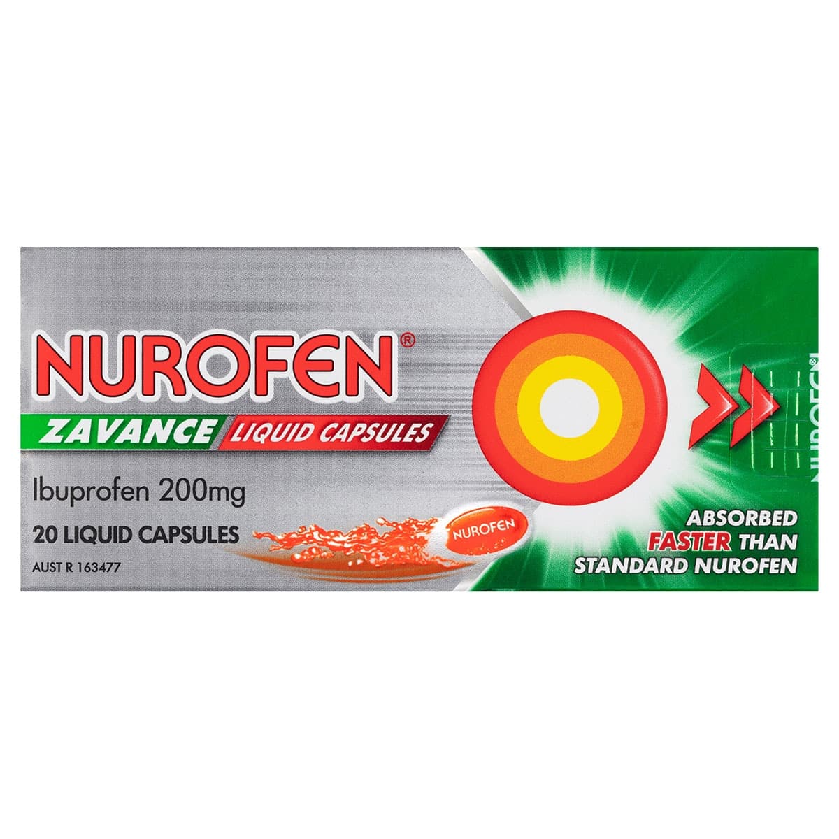 Nurofen Zavance Fast Pain Relief 20 Liquid Capsules