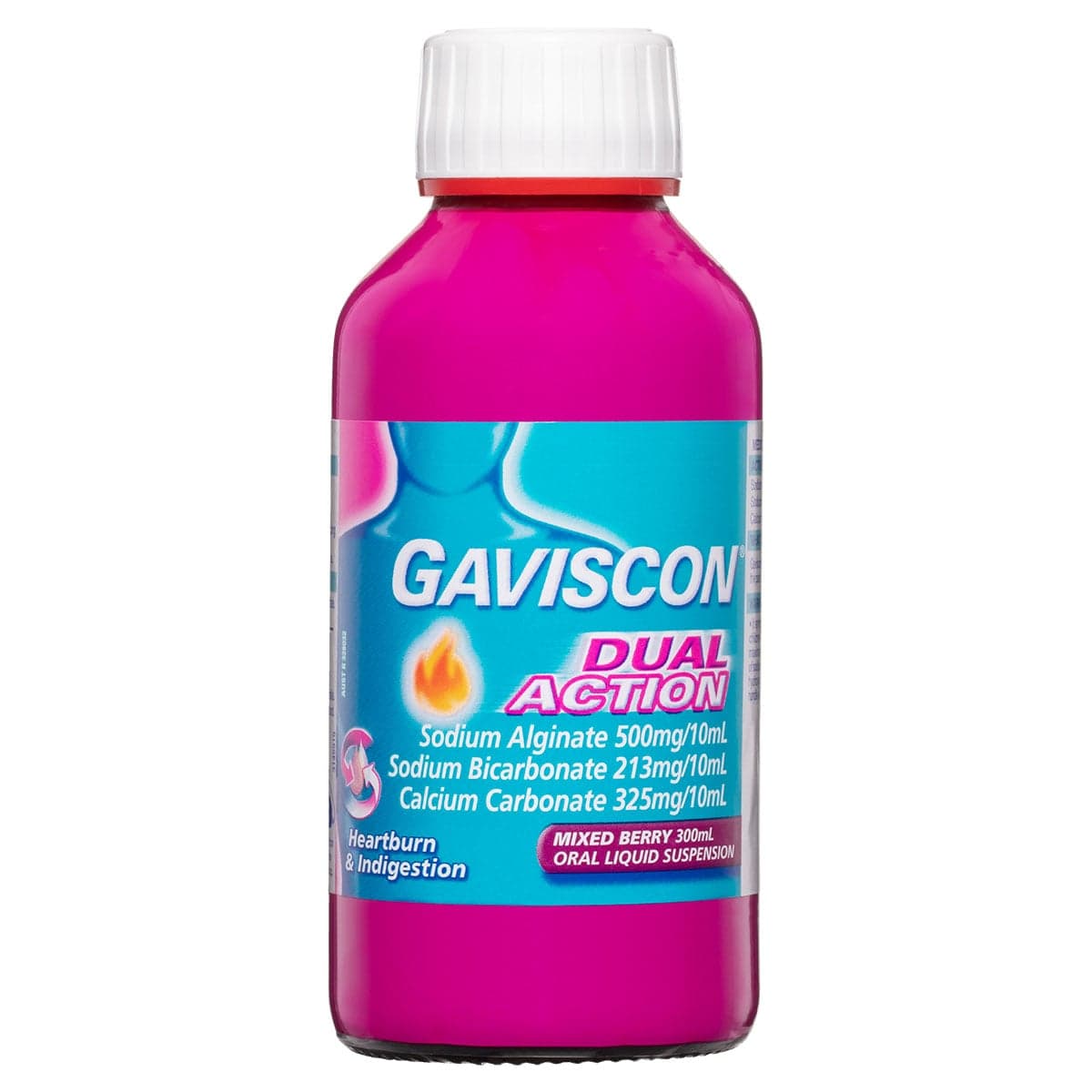 Gaviscon Dual Action Heartburn & Indigestion Mixed Berry 300Ml