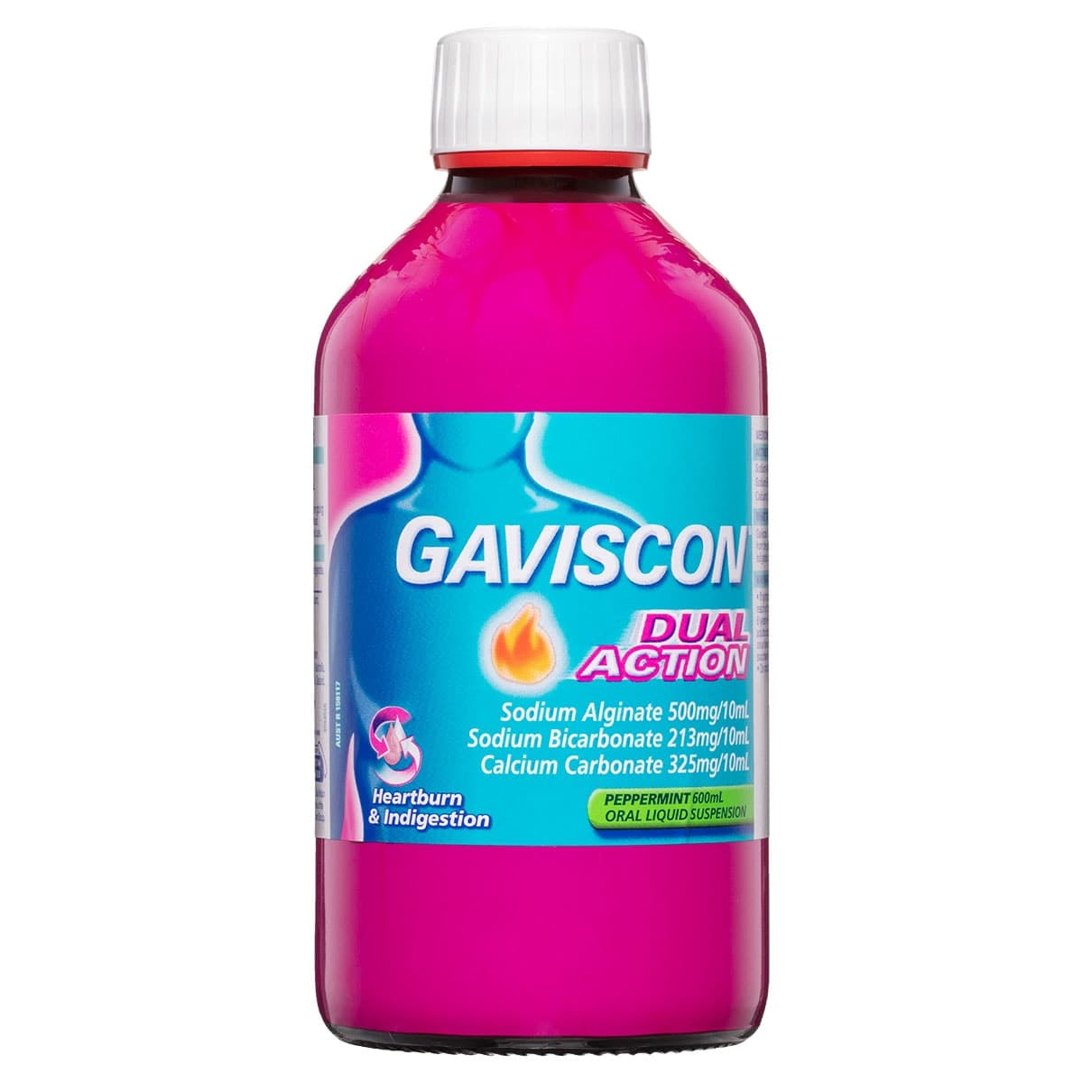 Gaviscon Dual Action Heartburn & Indigestion Peppermint 600Ml