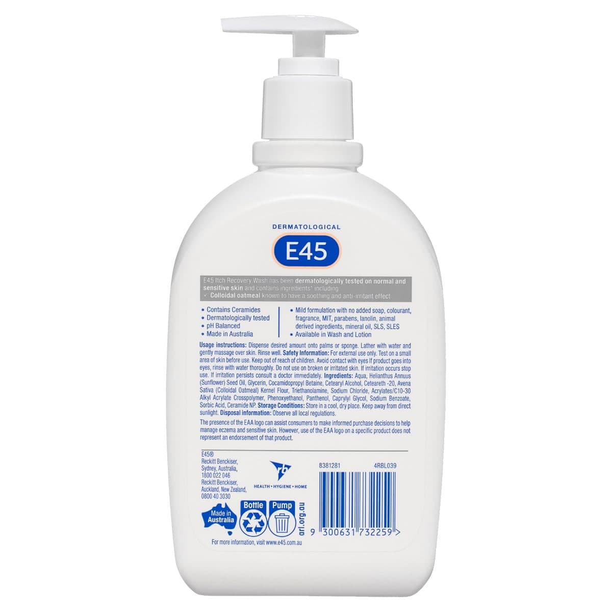 Thumbnail E45 Itch Recovery Moisturising Body Wash 500Ml