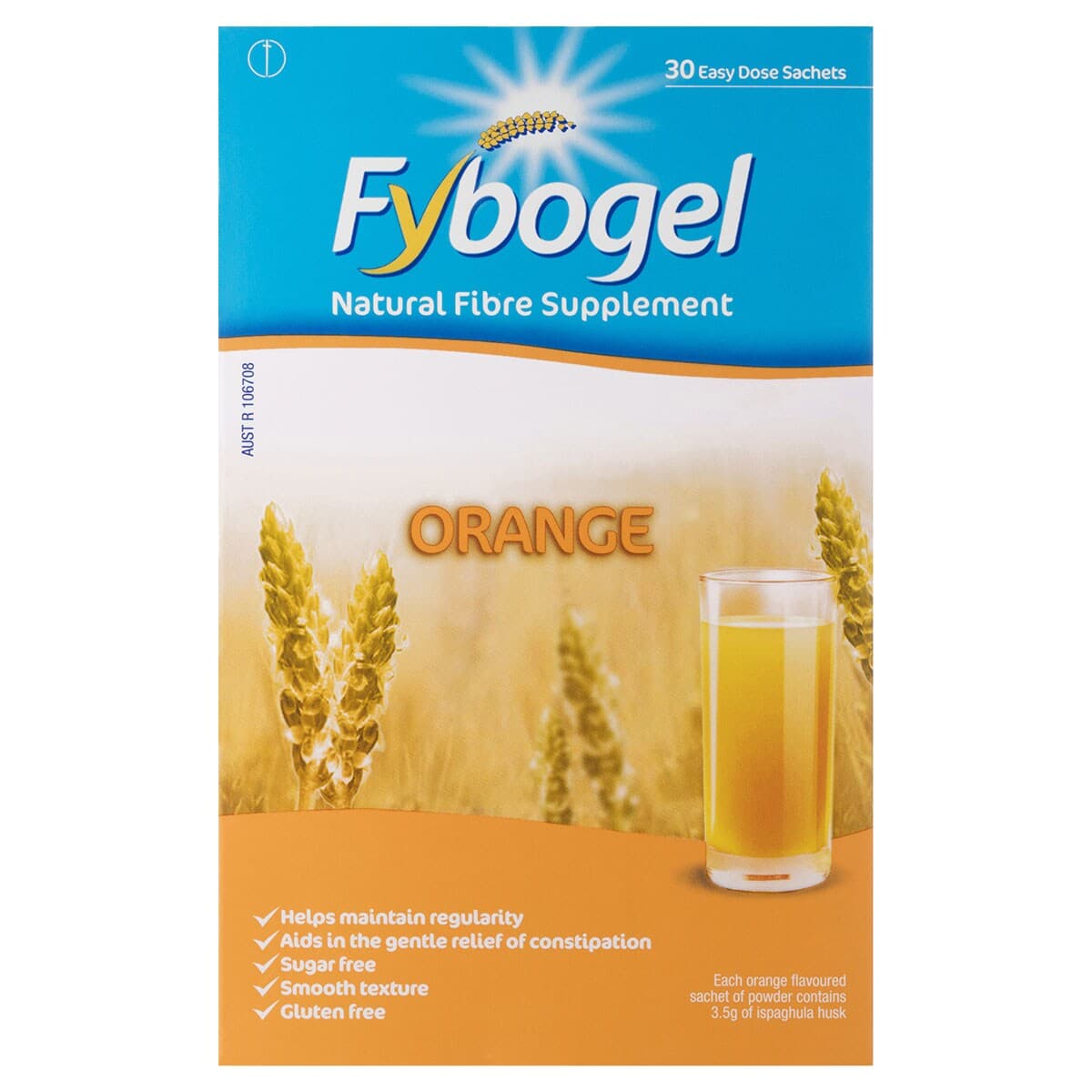 Fybogel Natural Fibre Supplement Orange 30 Sachets