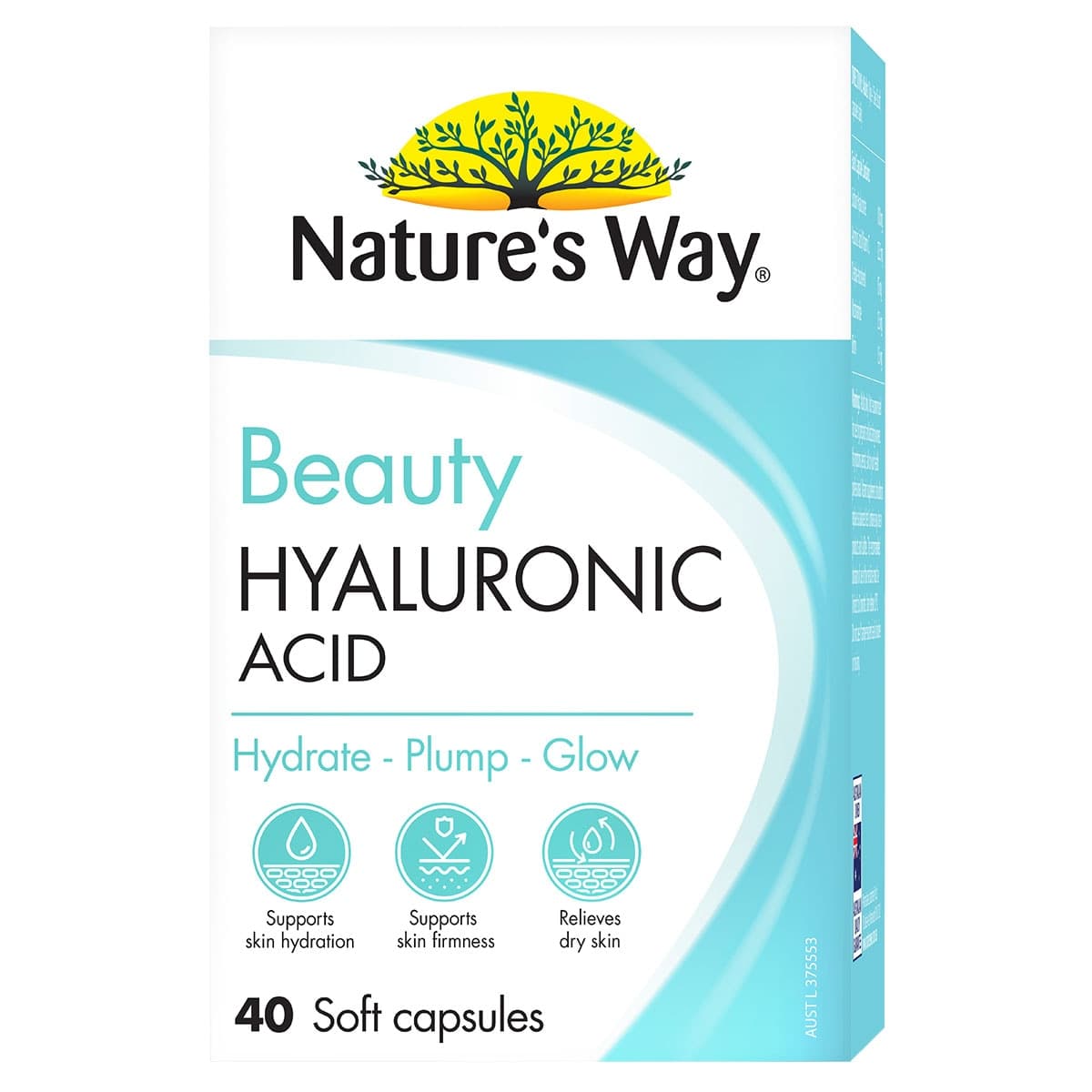 Thumbnail Natures Way Beauty Hyaluronic Acid 40 Soft Capsules