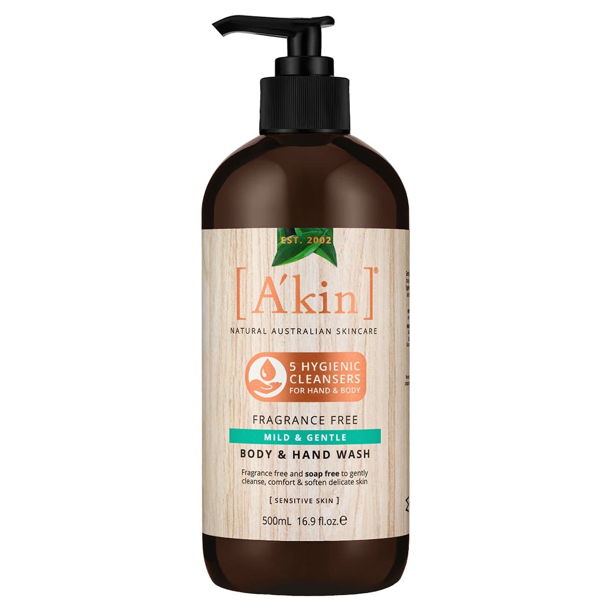 Akin Fragrance Free Body Wash 500Ml