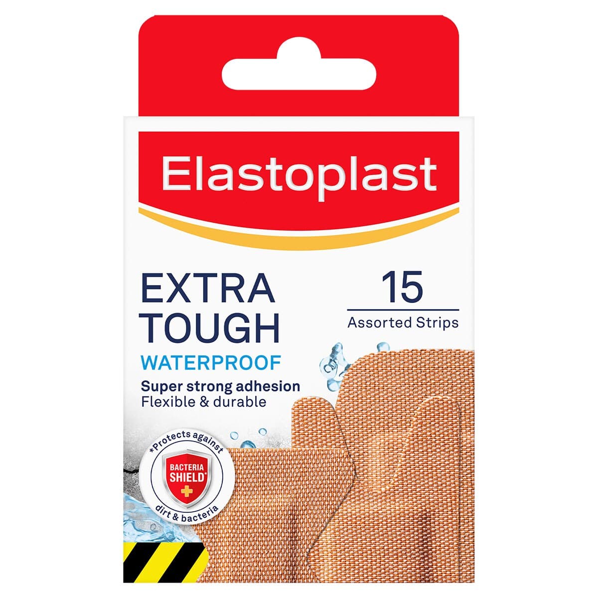 Elastoplast Extra Tough Waterproof Asssorted Shapes 15 Pack