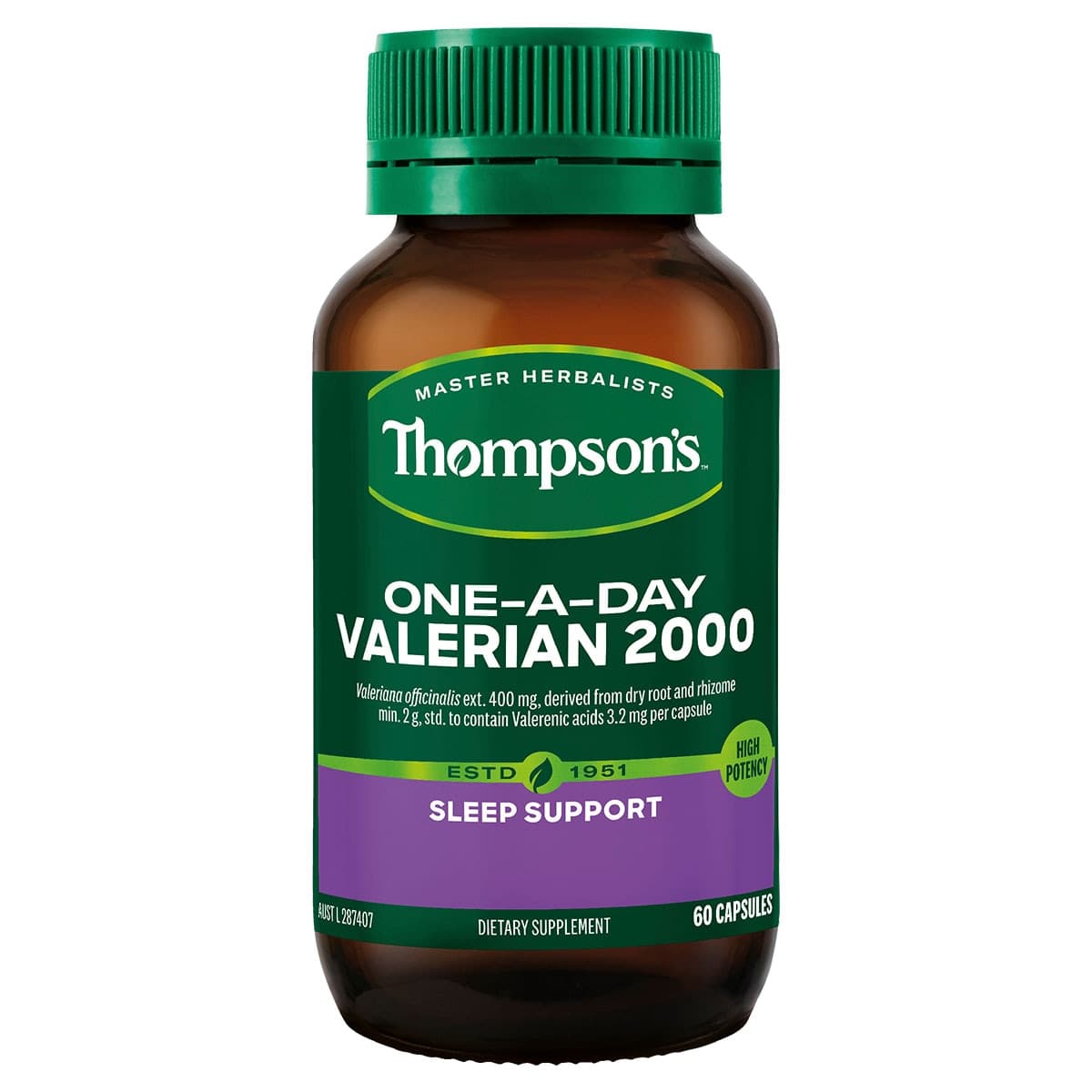 Thompsons One A Day Valerian 60 Capsules