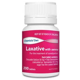 Chemists Own Laxative With Senna 200 Tablets