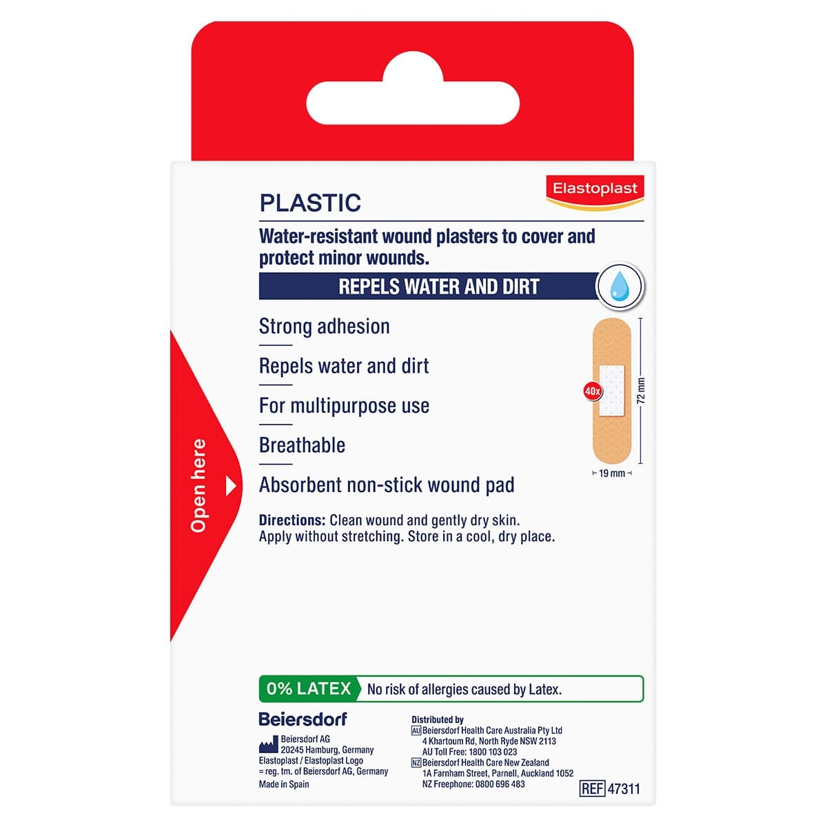 Thumbnail Elastoplast Plastic Plasters 40 Pack