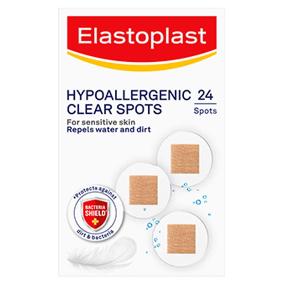 Elastoplast Hypoallergenic Transparent Spots 22 X 22Mm 24 Pack