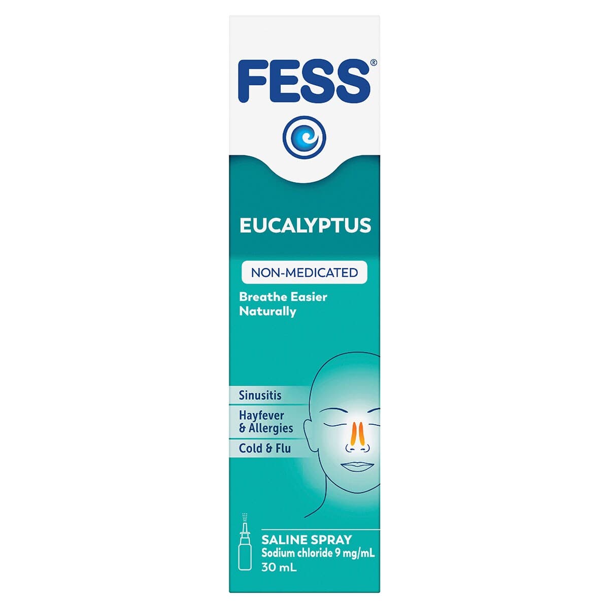 Fess Eucalyptus Saline Nasal Spray 30Ml