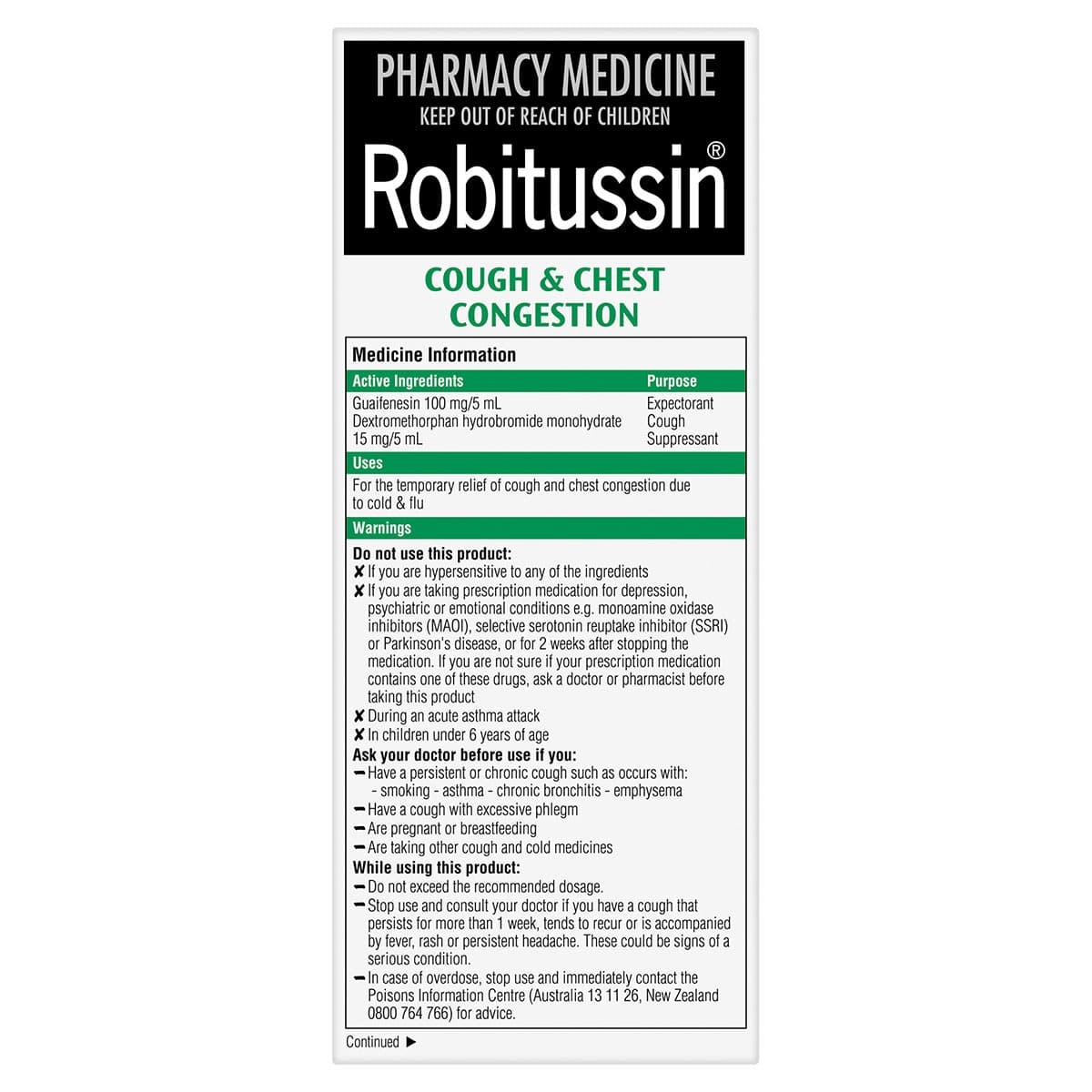 Thumbnail Robitussin Cough & Chest Congestion Liquid 200ml