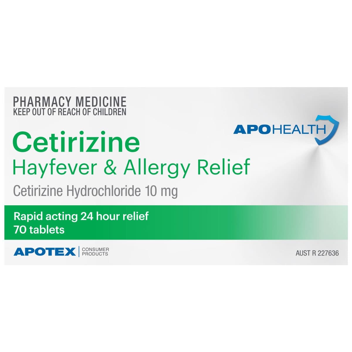 APOHEALTH Cetirizine Hayfever & Allergy Relief 70 Tablets