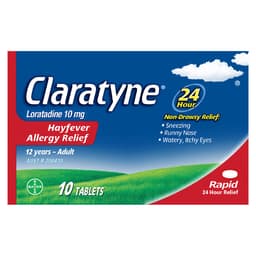 Claratyne Hayfever Allergy Relief Non Drowsy 10 Tablets