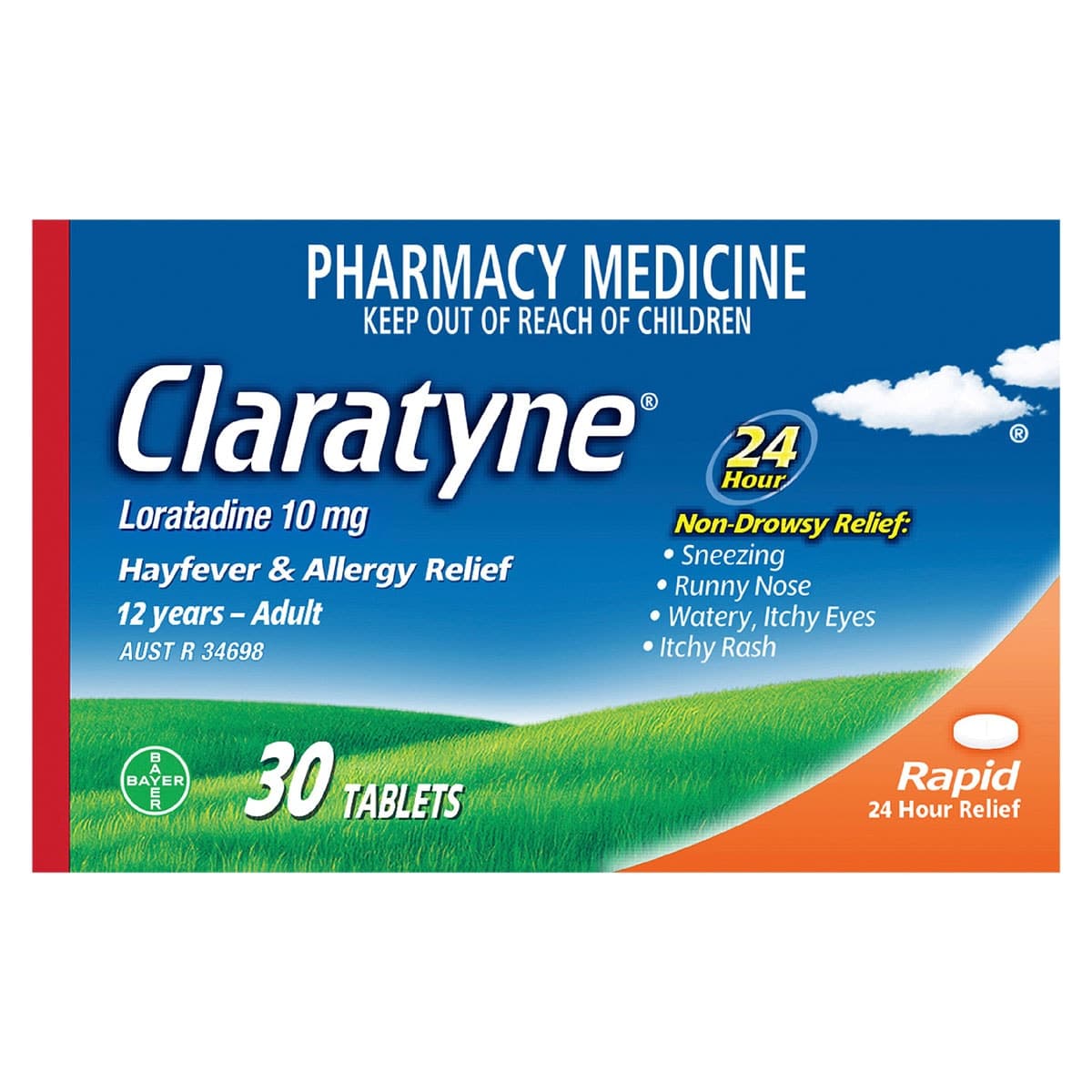 Claratyne Hayfever Allergy Relief Non Drowsy 30 Tablets