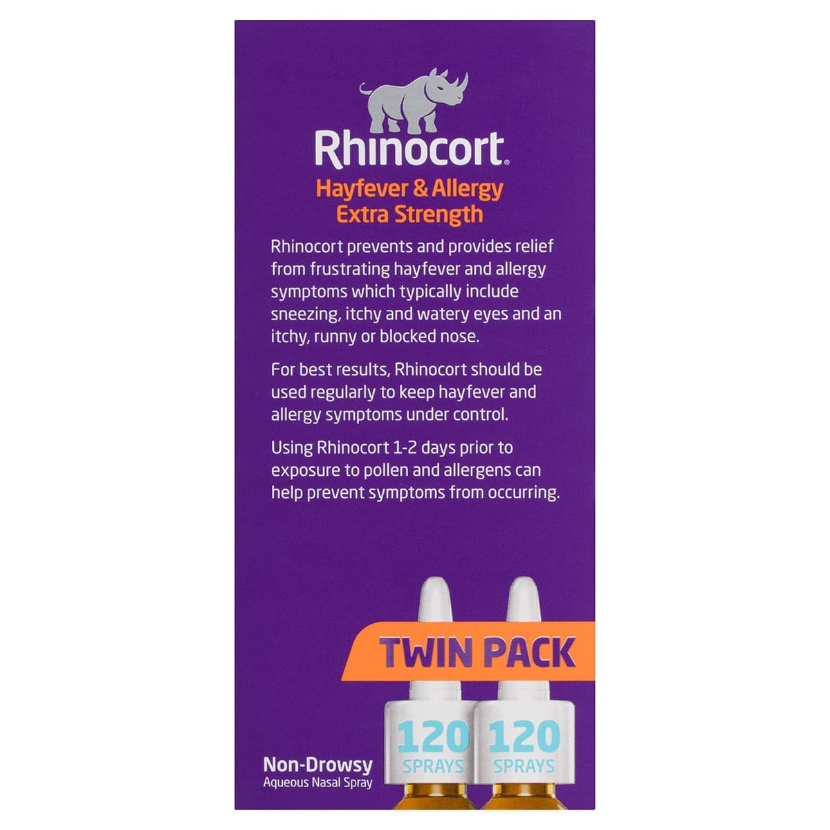 Thumbnail Rhinocort Hayfever & Allergy Extra Strength Nasal Spray 120 Sprays x 2 Pack