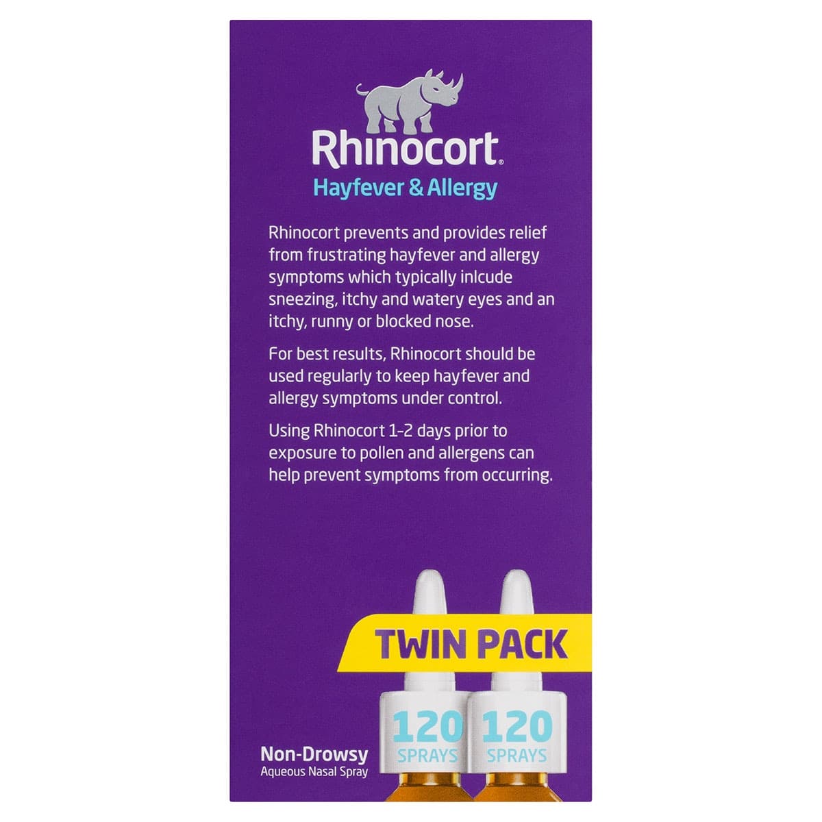 Thumbnail Rhinocort Hayfever & Allergy Original Nasal Spray 120 Sprays x 2 Pack