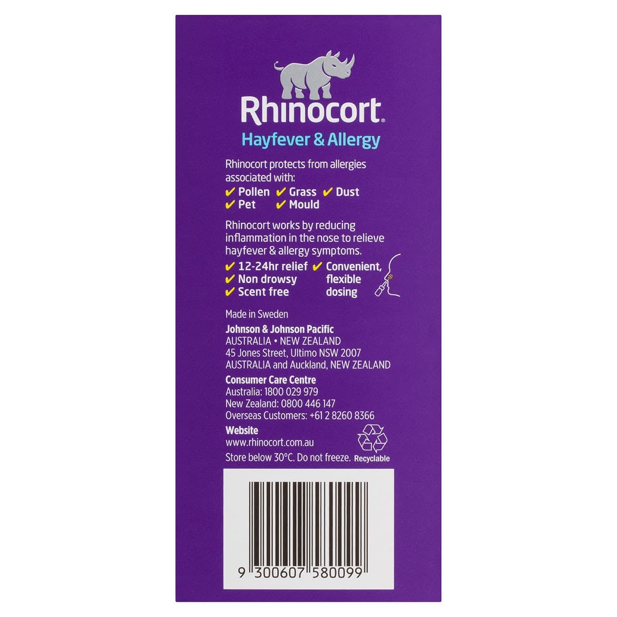 Thumbnail Rhinocort Hayfever & Allergy Original Nasal Spray 120 Sprays x 2 Pack