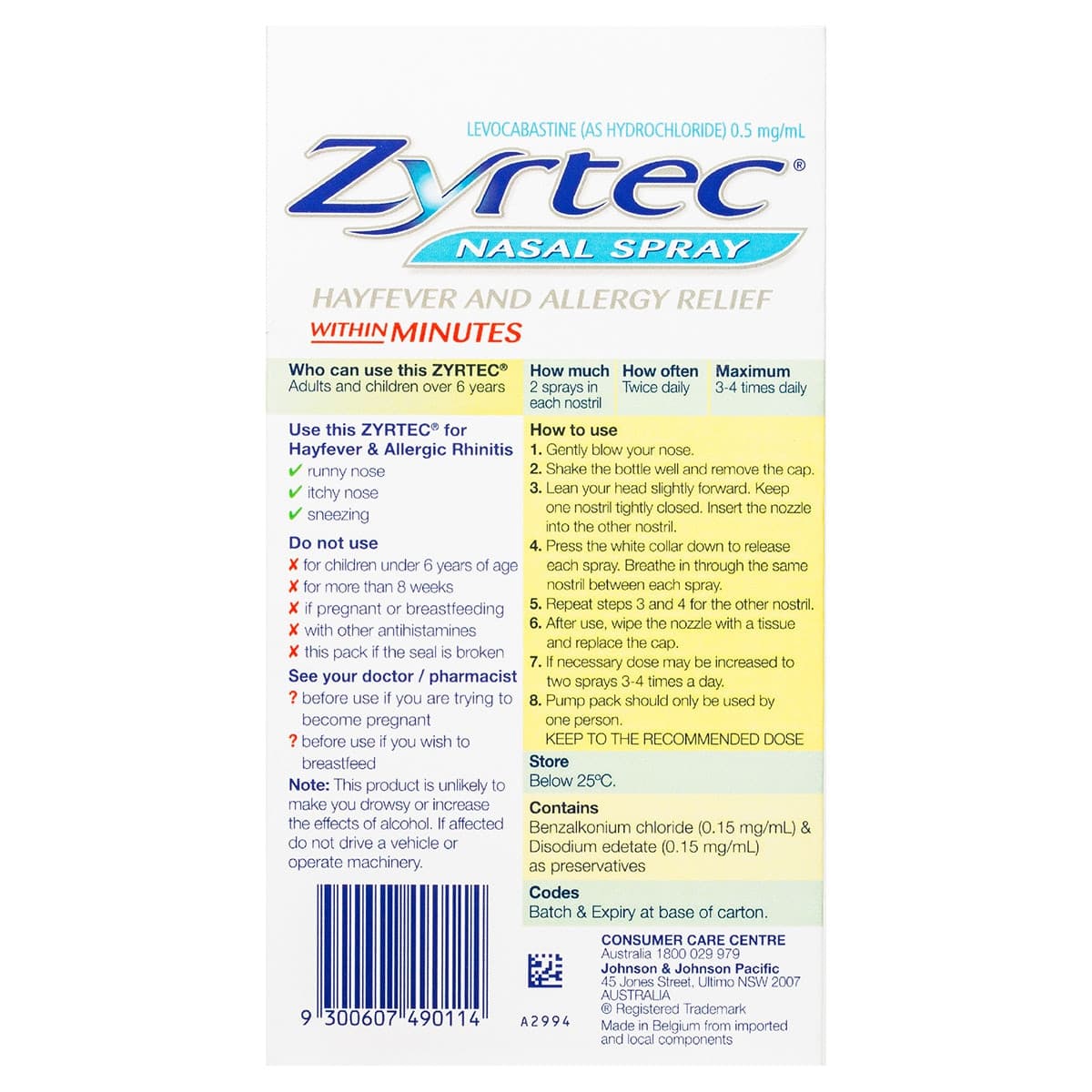 Thumbnail Zyrtec Antihistamine Nasal Spray Rapid Relief 10ml