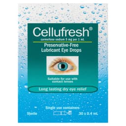 Cellufresh Lubricant Eye Drops Preservative Free 0.4Ml X 30 Vials