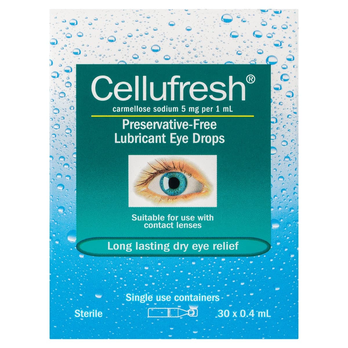 Cellufresh Lubricant Eye Drops Preservative Free 0.4Ml X 30 Vials