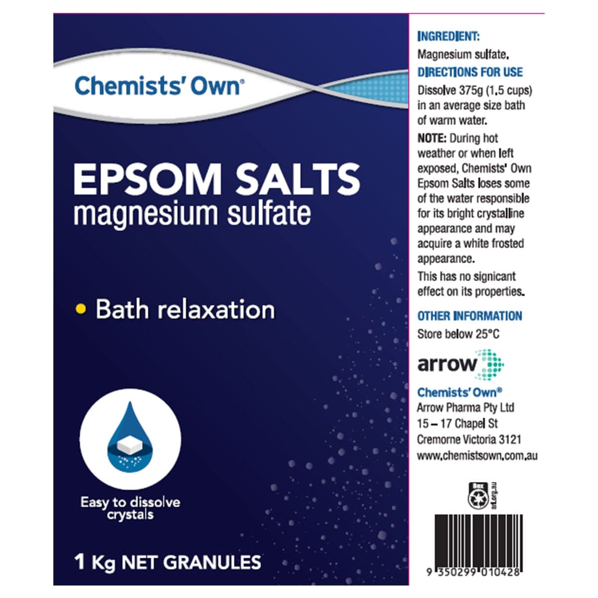 Thumbnail Chemists Own Epsom Salts 1Kg