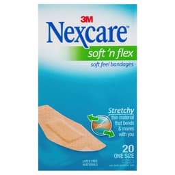 Nexcare Soft 'N Flex Strips Medium 20 Pack