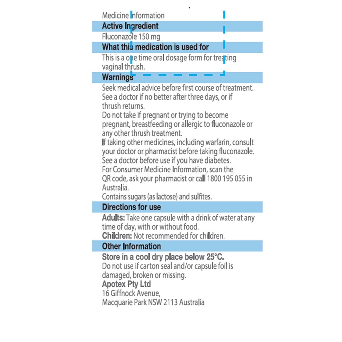 Thumbnail APOHEALTH Fluconazole (150mg) Fluconazole One 1 Capsule