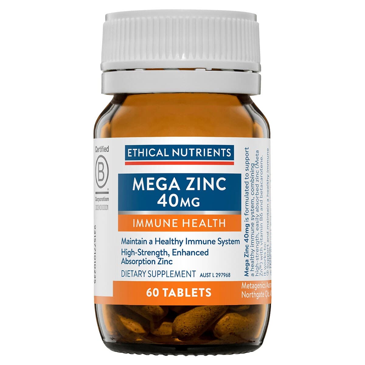 Thumbnail Ethical Nutrients Mega Zinc 40Mg 60 Tablets