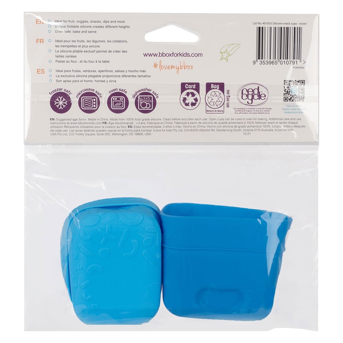 Thumbnail B.Box Silicone Snack Cups 2 Pack Ocean