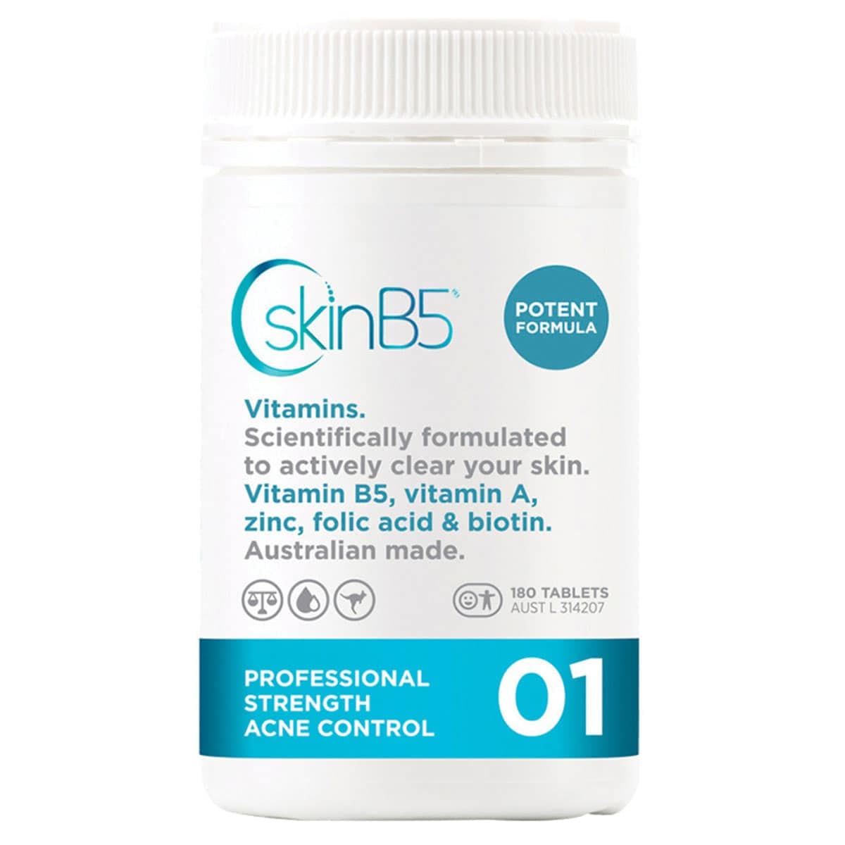 Skinb5 Professional Strength Acne Control Vitamins 180 Tablets