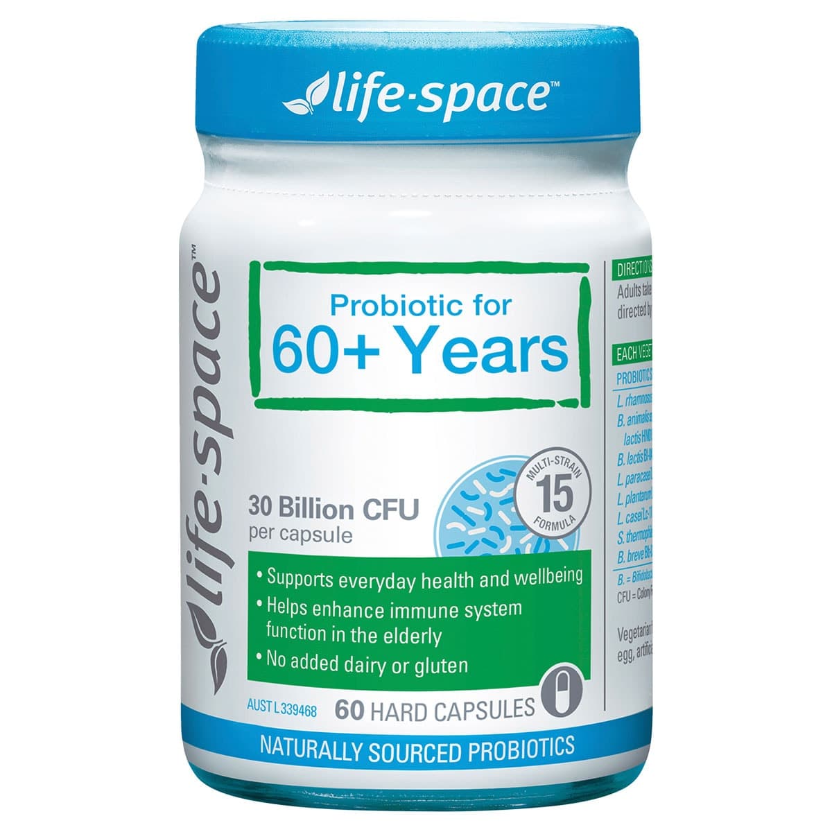 Life-Space Probiotic For 60+ Years 60 Capsules