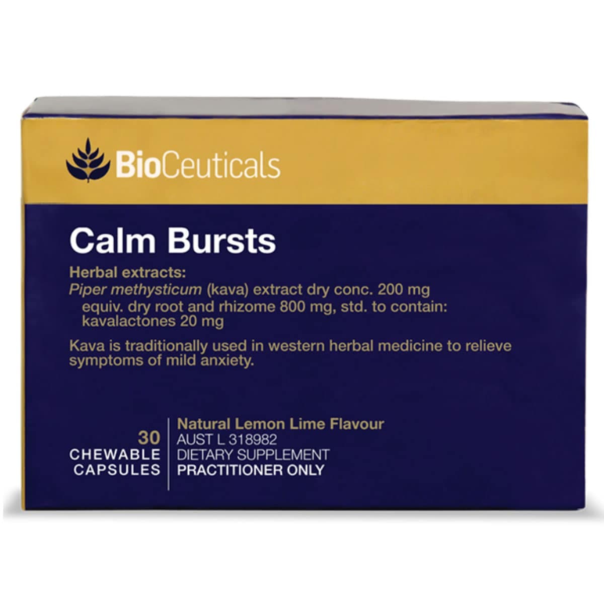 Bioceuticals Calm Bursts 30 Chewable Capsules