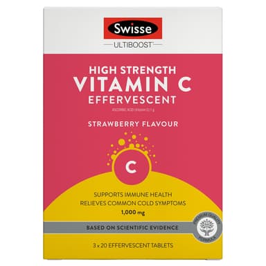 Swisse Ultiboost High Strength Vitamin C 60 Effervescent Tablets