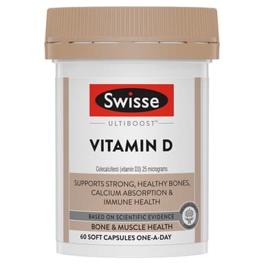 Swisse Ultiboost Vitamin D 60 Capsules