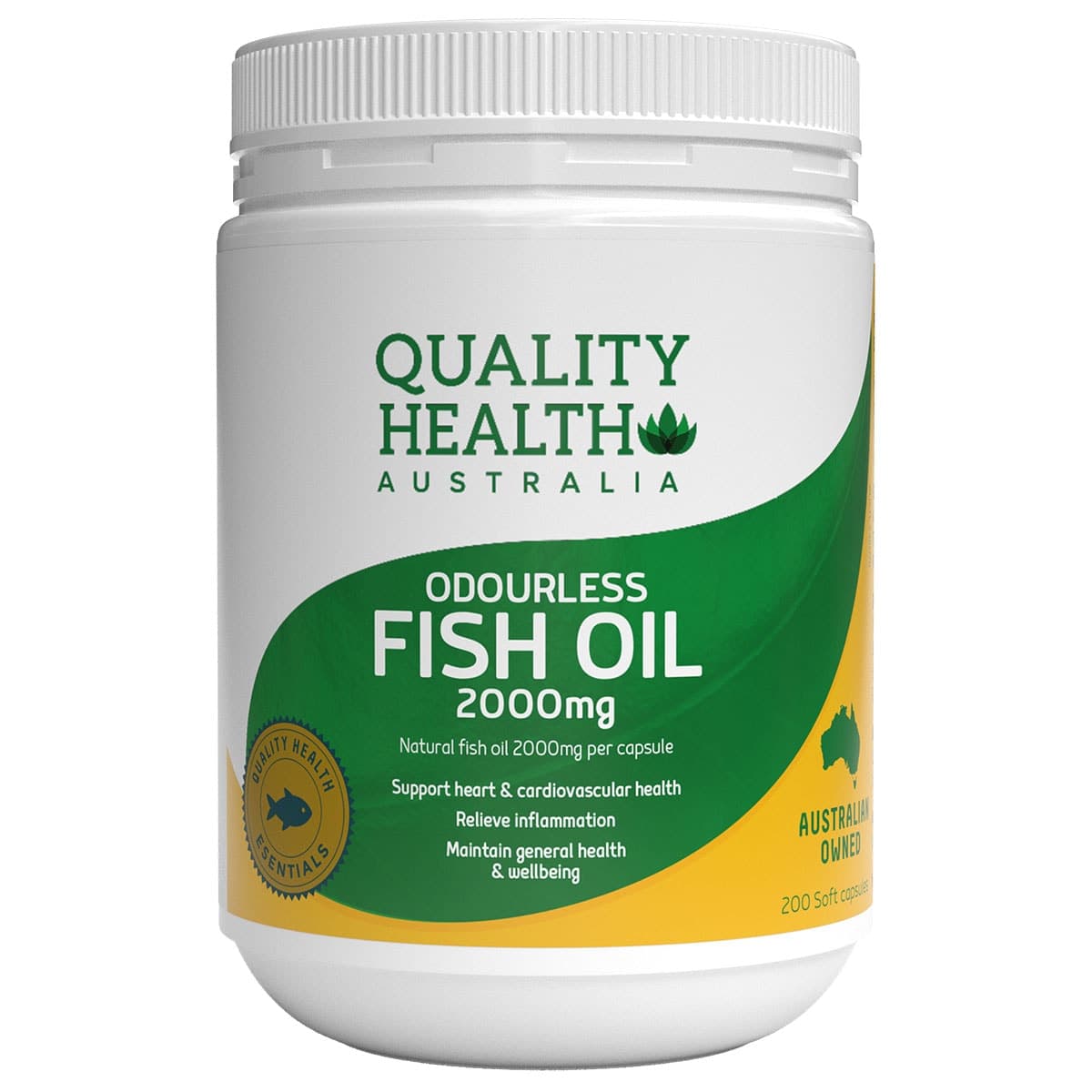 Quality Health Odourless Fish Oil 2000Mg 200 Capsules