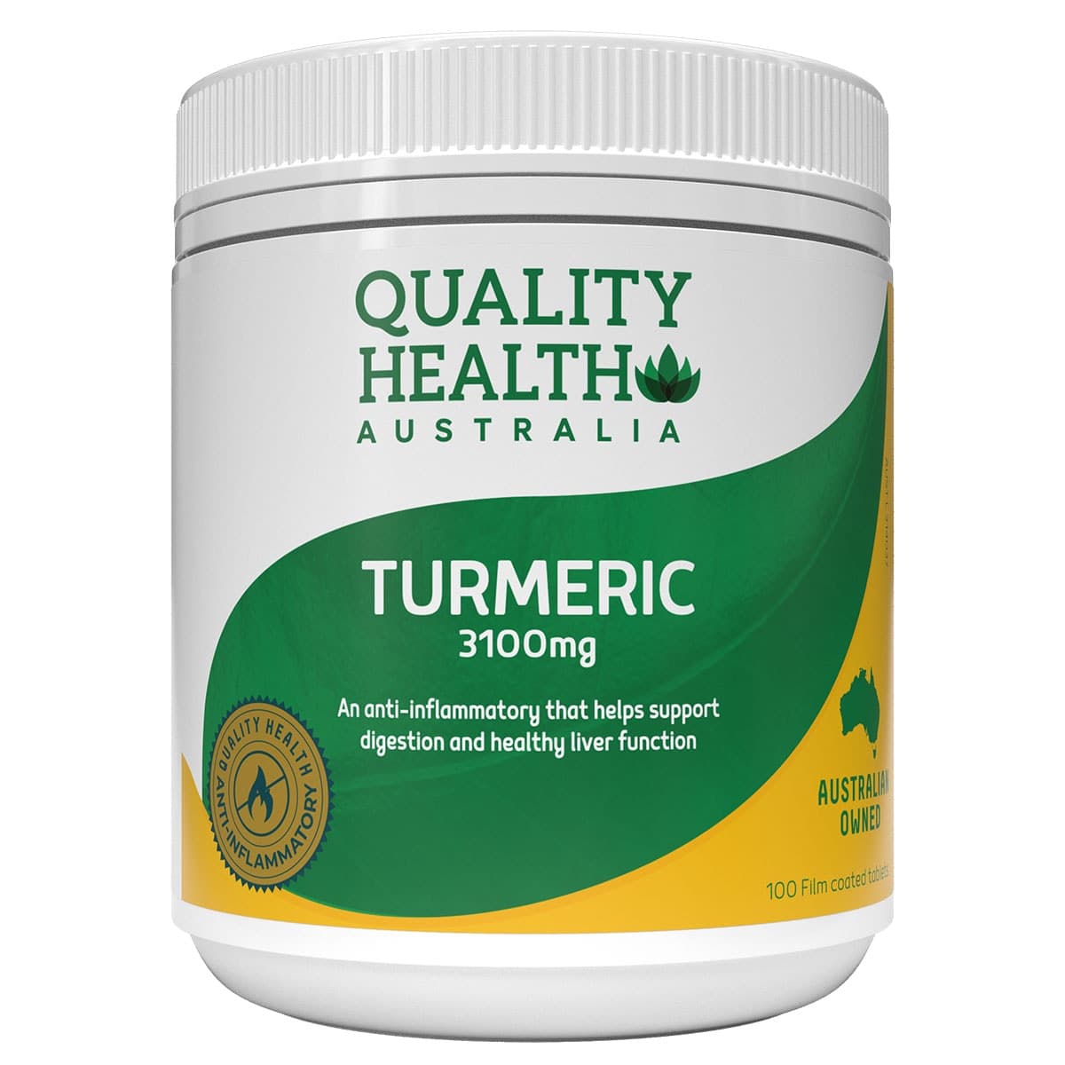 Thumbnail Quality Health Turmeric 3100Mg 100 Tablets