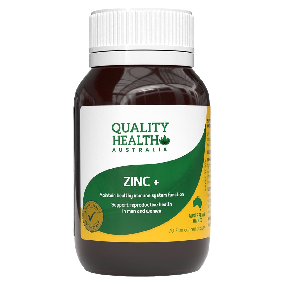 Quality Health Zinc+ 70 Tablets