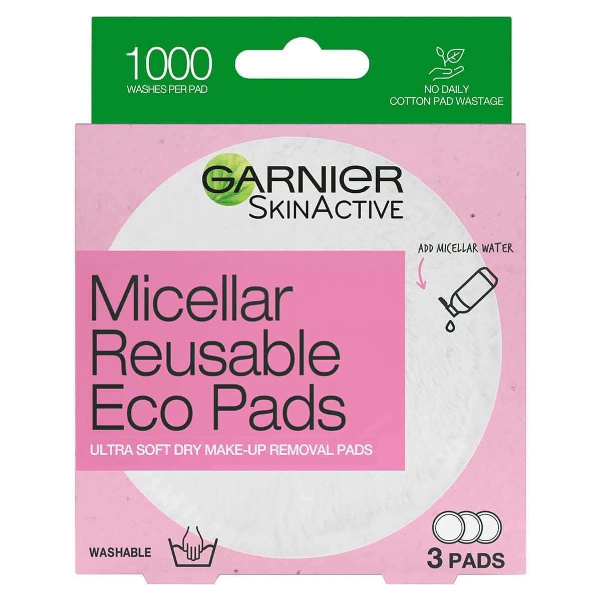 Thumbnail Garnier Micellar Reusable Eco Pads 3 Pack