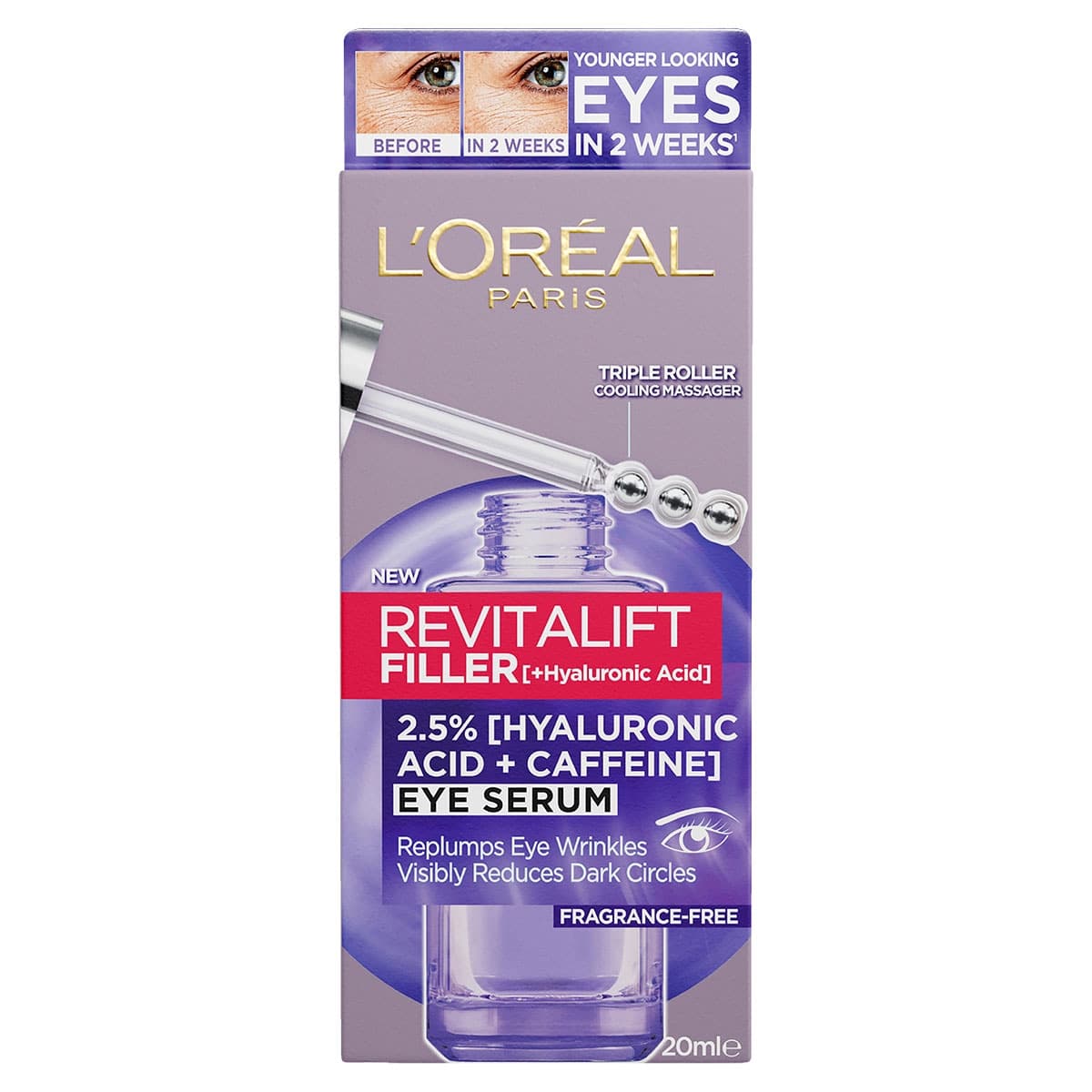 Thumbnail L'Oreal Revitalift Filler + Hyaluronic Acid Eye Serum 20Ml