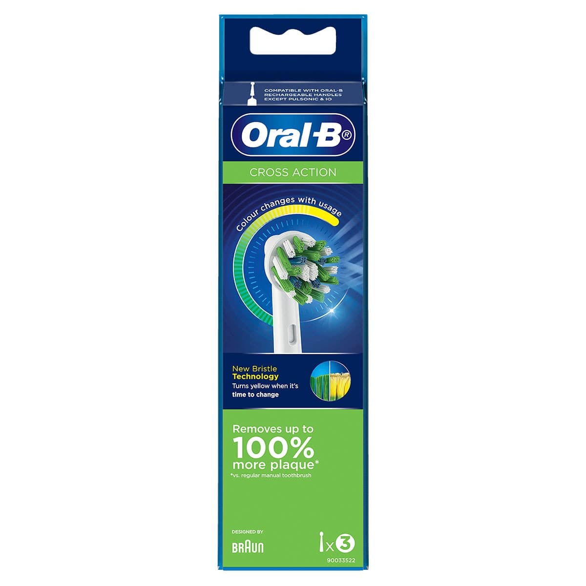 Oral B Crossaction Replacement Toothbrush Heads 3 Pack