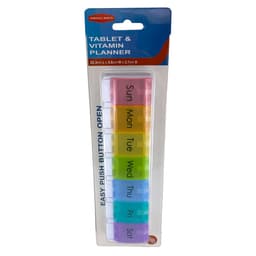 Surgical Basics One A Day Weekly Pill Organiser Large 1 Pack (Colours Selected At Random)