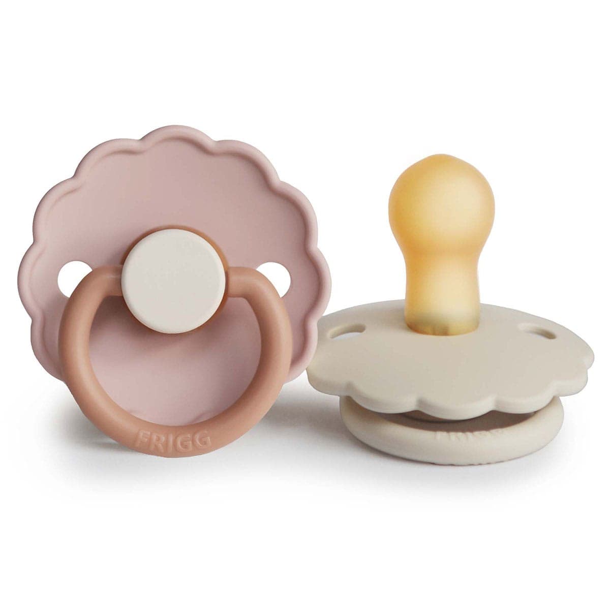 Thumbnail Frigg 0-6 Months Daisy Pacifier Biscuit/Cream 2 Pack