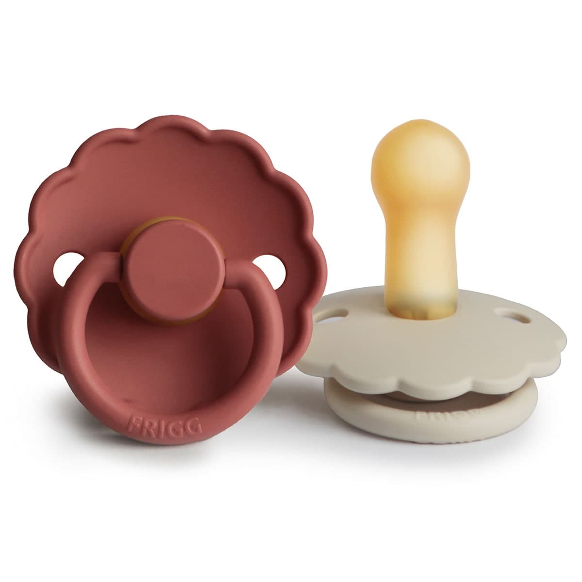 Thumbnail Frigg 6-18 Months Daisy Pacifier Baked Clay/Cream 2 Pack