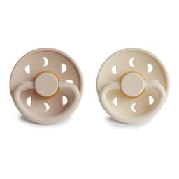 Frigg 6-18 Months Moon Phase Pacifier Cream/Croissant 2 Pack