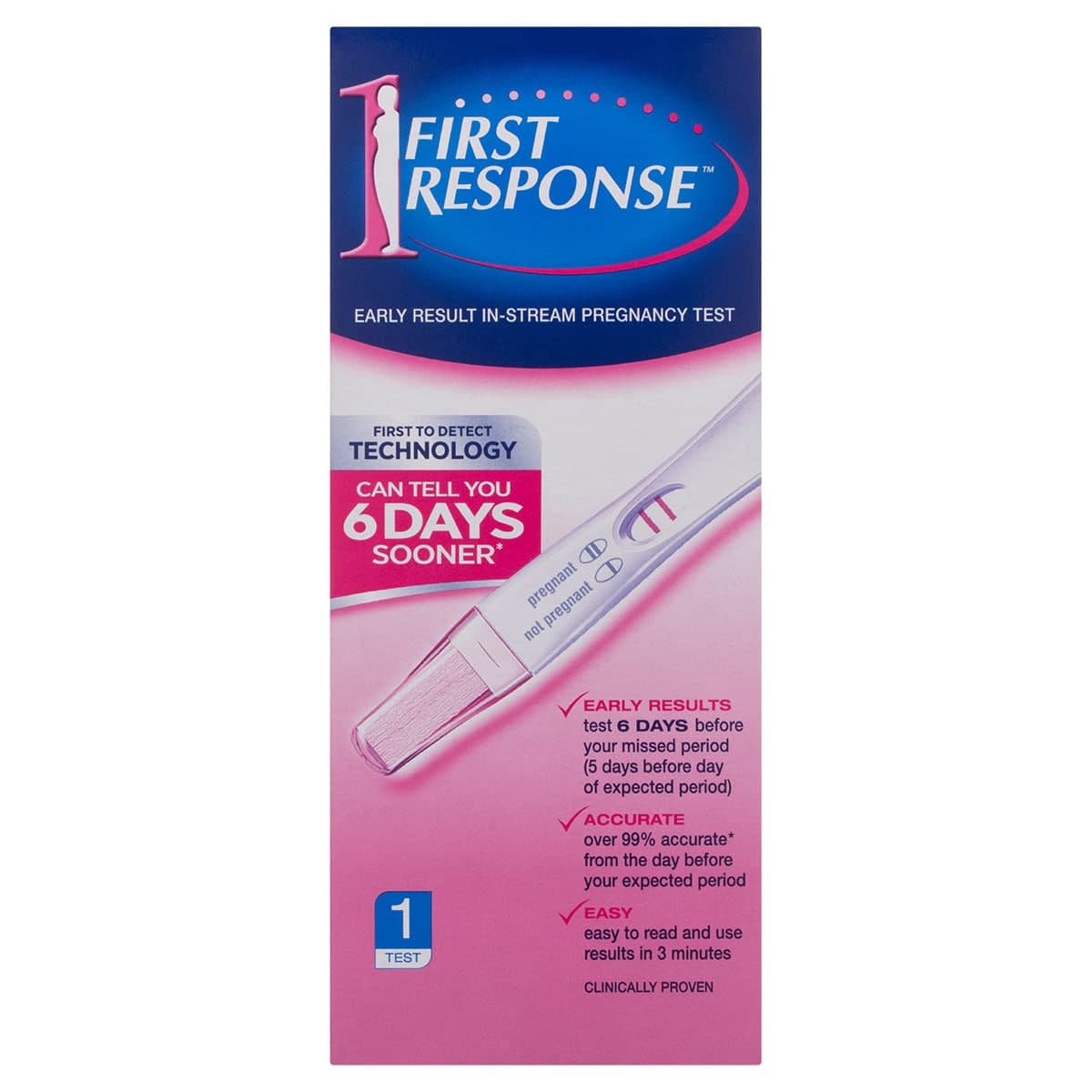 First Response Early Result Instream Pregnancy Test 1 Test