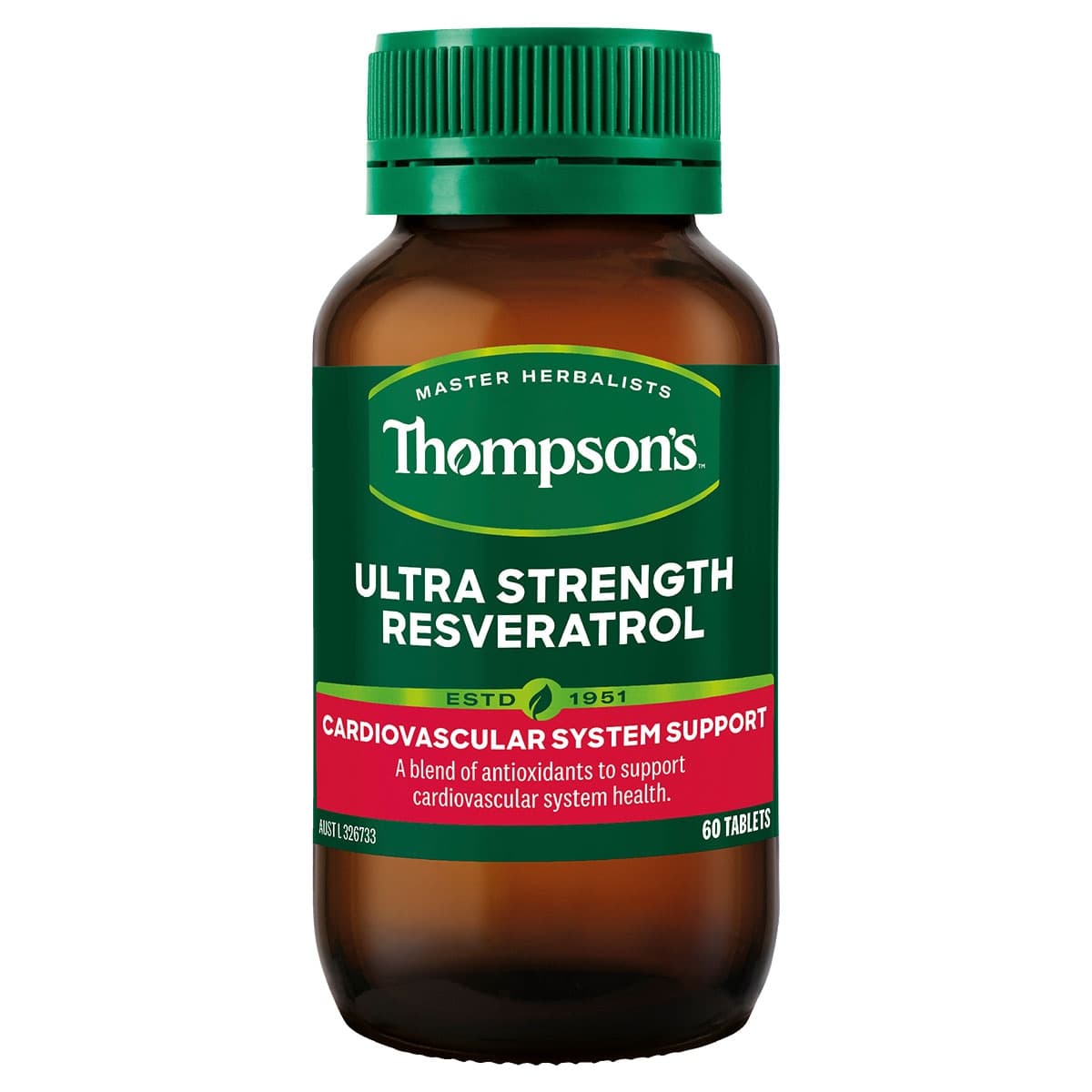 Thompsons Ultra Strength Resveratrol 60 Tablets