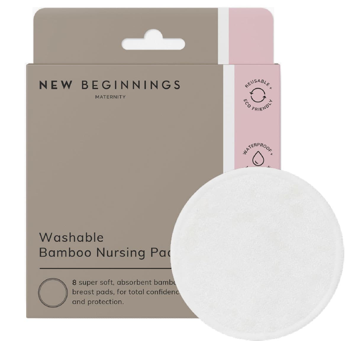 Thumbnail New Beginnings Washable Bamboo Breast Pads 8 Pack