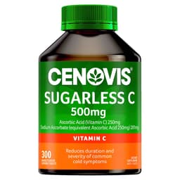 Cenovis Sugarless C 500Mg Orange Flavour 300 Tablets