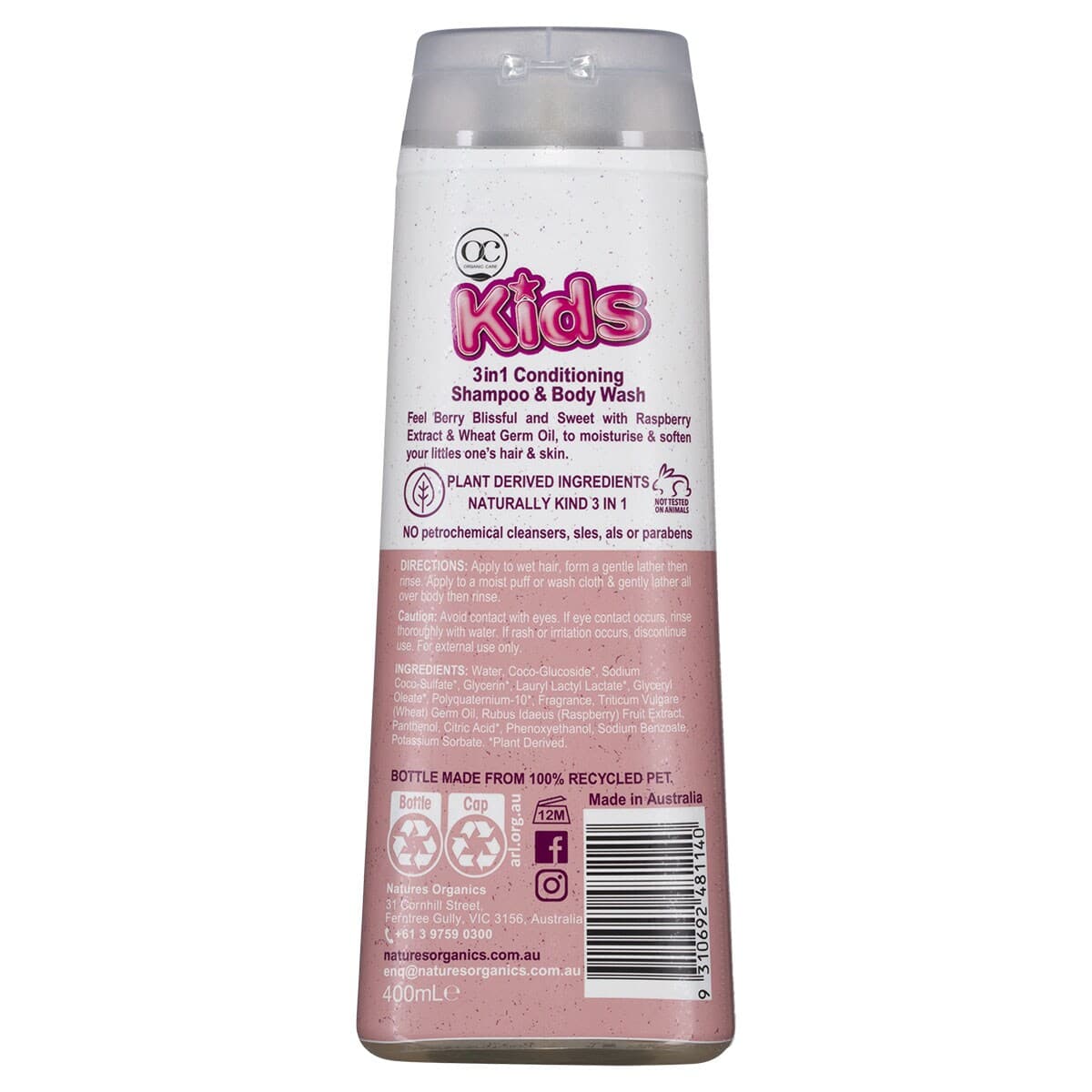 Thumbnail Oc Naturals Kids 3In1 Conditioning Shampoo & Body Wash Berry Bliss 400Ml