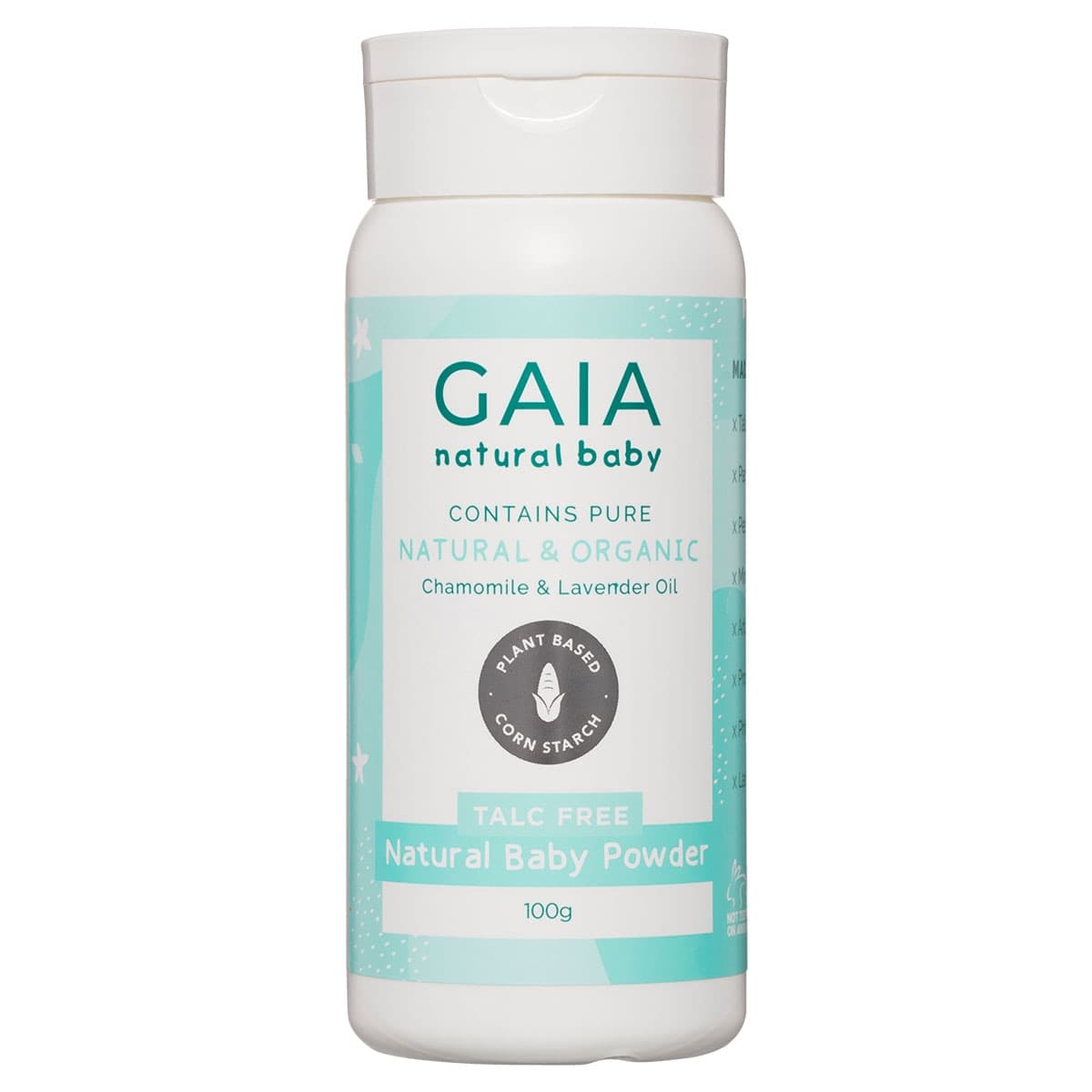 Gaia Natural Baby Corn Starch Powder 100G