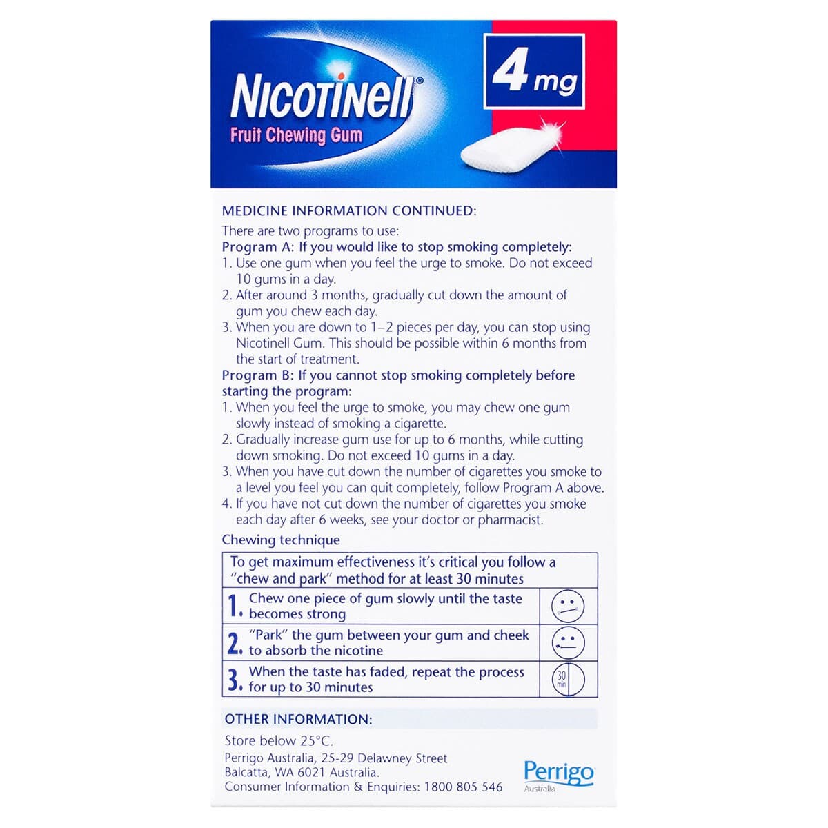 Thumbnail Nicotinell Chewing Gum Fruit 4Mg 96 Pieces